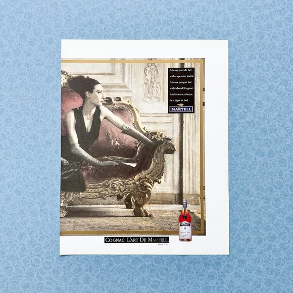 Martell Cognac 90s Ad | Luxe Cheetah Spread | Vintage Bar Decor - Picture 10 of 10